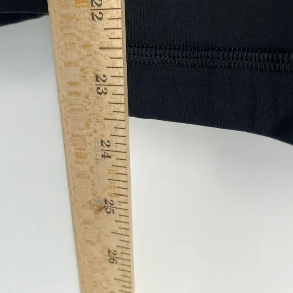 Lululemon All The Right Places Yoga Leggings Size 4 Mid Rise Stretch Crop Black - Picture 10 of 10